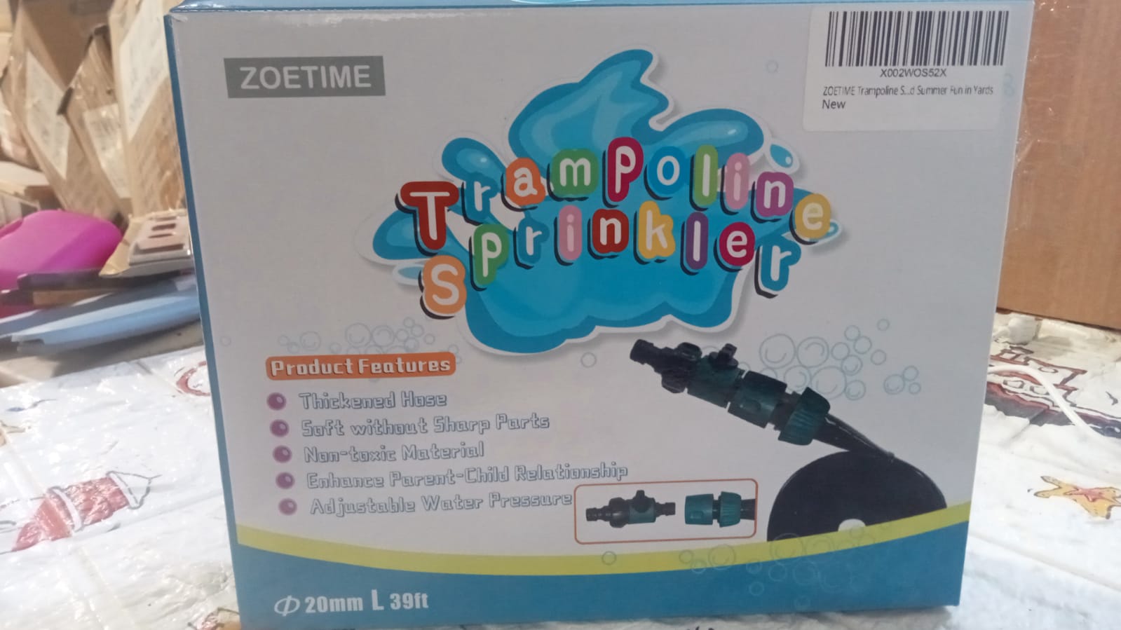 9355 Trampoline Sprinkler for Kids - Outdoor Trampoline Water Sprinkler for Kids and Adults, Trampoline Accessories Sprinkler 39ft Long for Water Play, Games, and Summer Fun in Yards (39ft) 9355 Trampoline Sprinkler for Kids - Outdoor Trampoline Water Sprinkler for Kids and Adults, Trampoline Accessories Sprinkler 39ft Long for Water Play, Games, and Summer Fun in Yards (39ft)